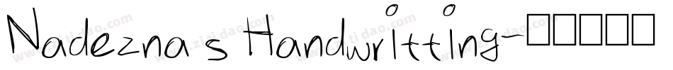 Nadezna s Handwritting字体转换